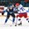KAMLOOPS, BC - APRIL 4: Russia's Anna Shibanova #70 plays the puck while Finland's Saila Saari #27 defends during bronze medal game action at the 2016 IIHF Ice Hockey Women's World Championship. (Photo by Matt Zambonin/HHOF-IIHF Images)

